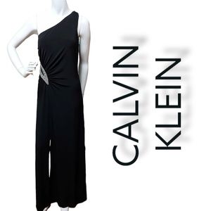 Calvin Klein Black One Shoulder Dress Size 6